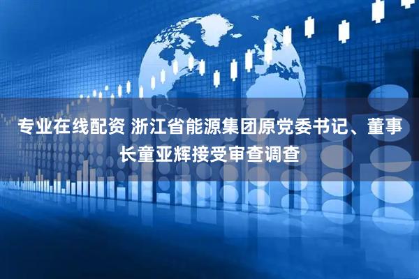 专业在线配资 浙江省能源集团原党委书记、董事长童亚辉接受审查调查